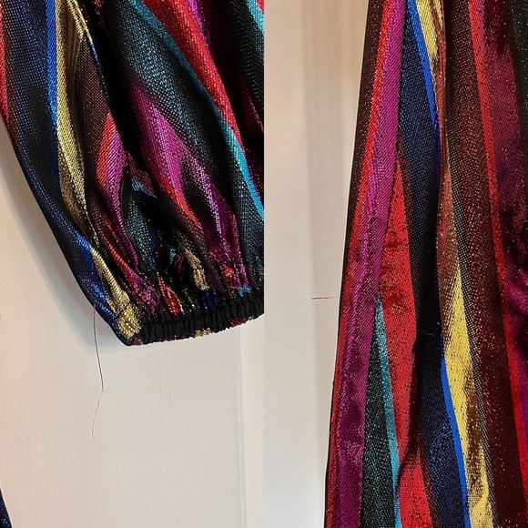 🥤 Lovers + Friends Frida Mini Dress Rainbow Metallic XXS Riverdale Wardrobe - Picture 16 of 16